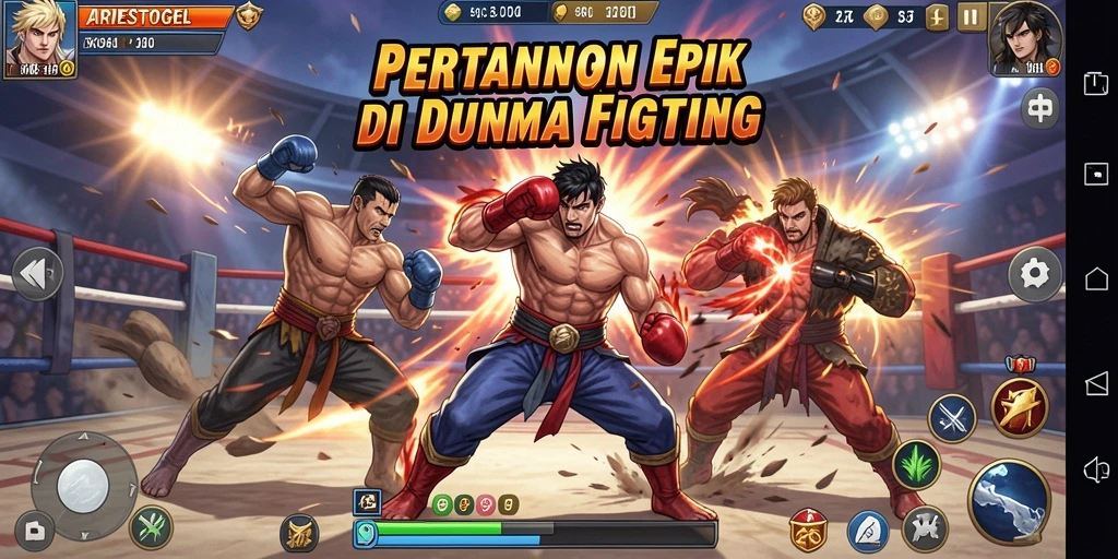 Tampilan seru dari pertarungan di ARIESTOGEL yang penuh aksi.