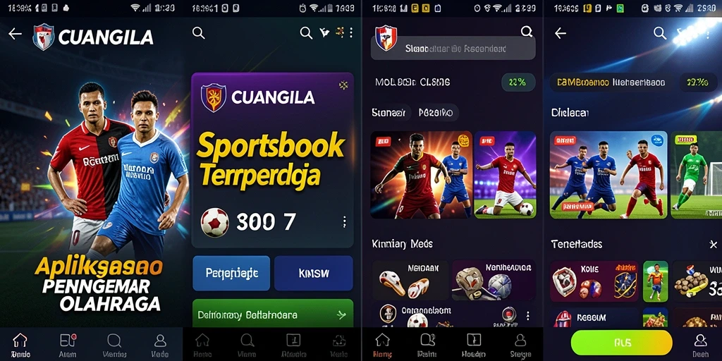 Tampilan screenshot utama CUANGILA dengan fitur taruhan olahraga.
