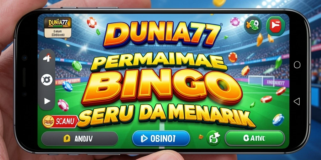 Tampilan permainan Bingo yang seru di DUNIA77.