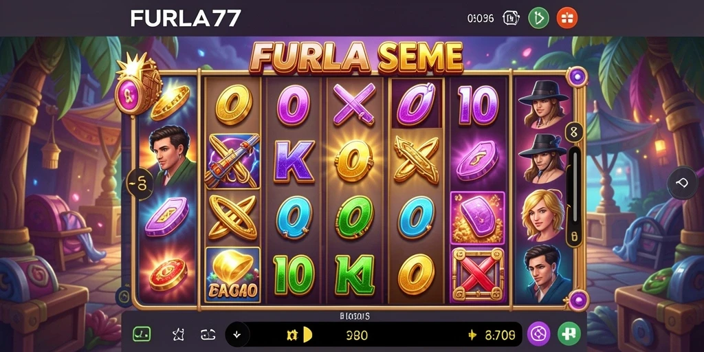 Screenshot FURLA77 menunjukkan aksi gameplay Slot yang mendebarkan.