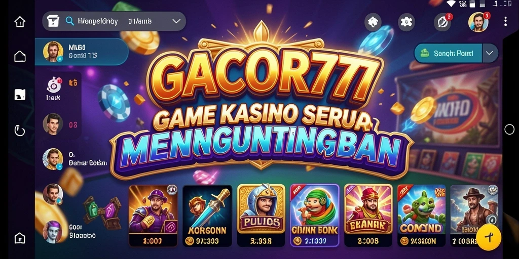 Tampilan Gameplay GACOR77 dengan berbagai pilihan permainan Kasino.