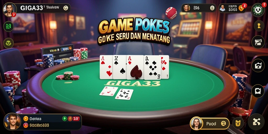 Tampilan gameplay poker yang menarik di GIGA33.