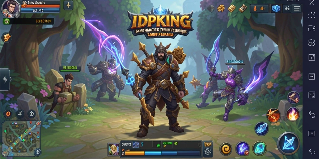 Tampilan screenshot utama IDPKING menampilkan aksi pertarungan mendebarkan di dunia MMORPG.