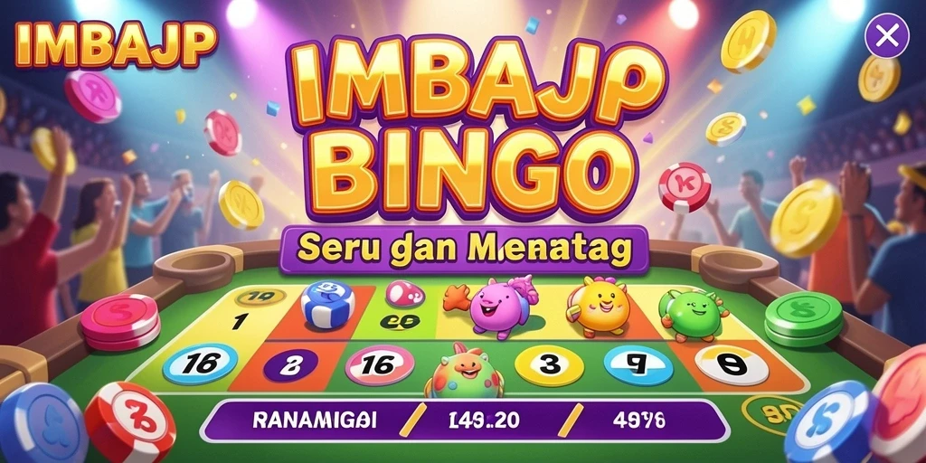 Screenshot permainan IMBAJP yang menunjukkan interaksi Bingo yang seru.