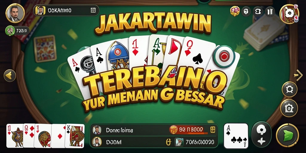 Gameplay JAKARTAWIN menampilkan momen seru dalam permainan Domino.