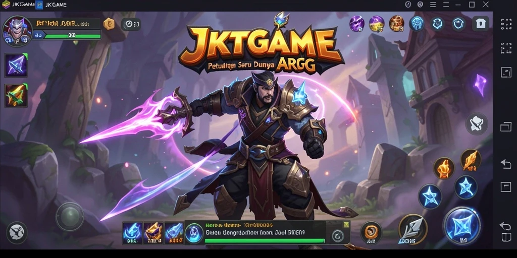 Screenshot gameplay JKTGAME menampilkan aksi pertarungan yang mendebarkan.