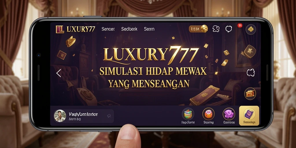 Tampilan gameplay LUXURY777 yang menggambarkan kehidupan mewah dan interaksi sosial.