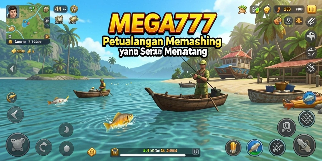 Gameplay seru menunjukkan aksi menangkap ikan dalam MEGA777.