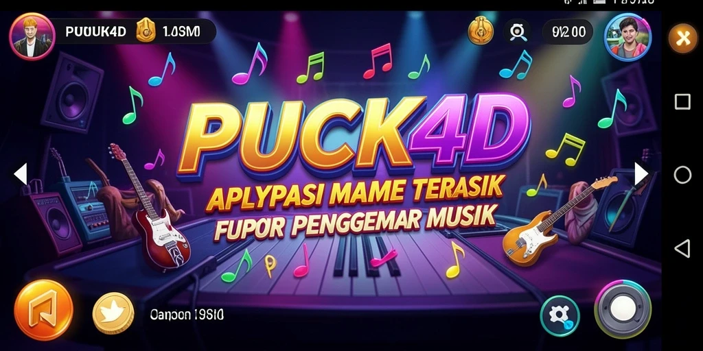 Screenshot gameplay PUCUK4D yang menampilkan keseruan bermain musik.