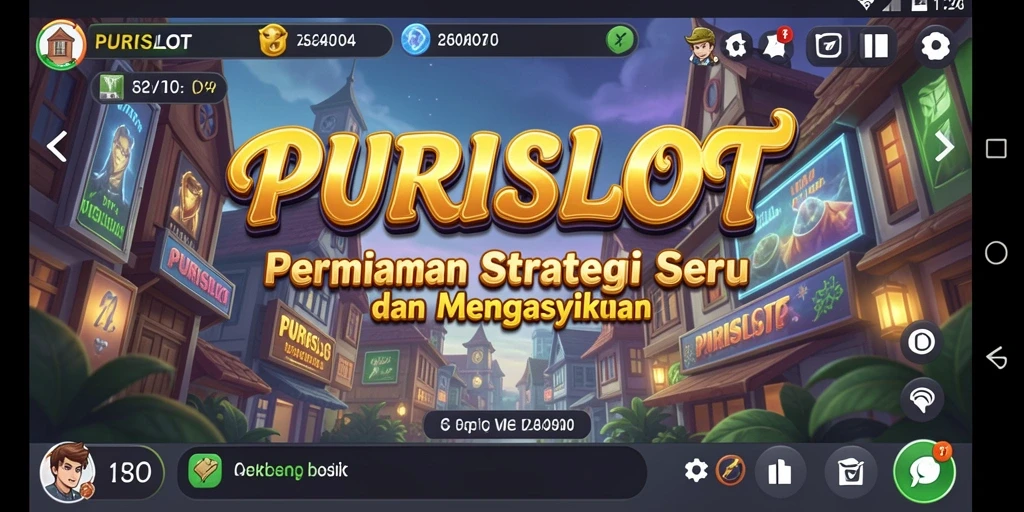 Screenshot utama menunjukkan aksi seru dalam gameplay SLG PURISLOT.