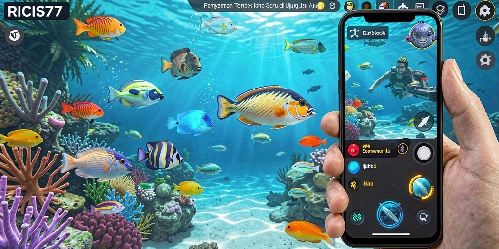 Gameplay seru RICIS77 menembak ikan dengan berbagai obstacle.