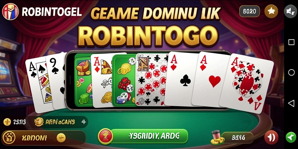 Tampilan gameplay Domino yang seru di ROBINTOGEL.