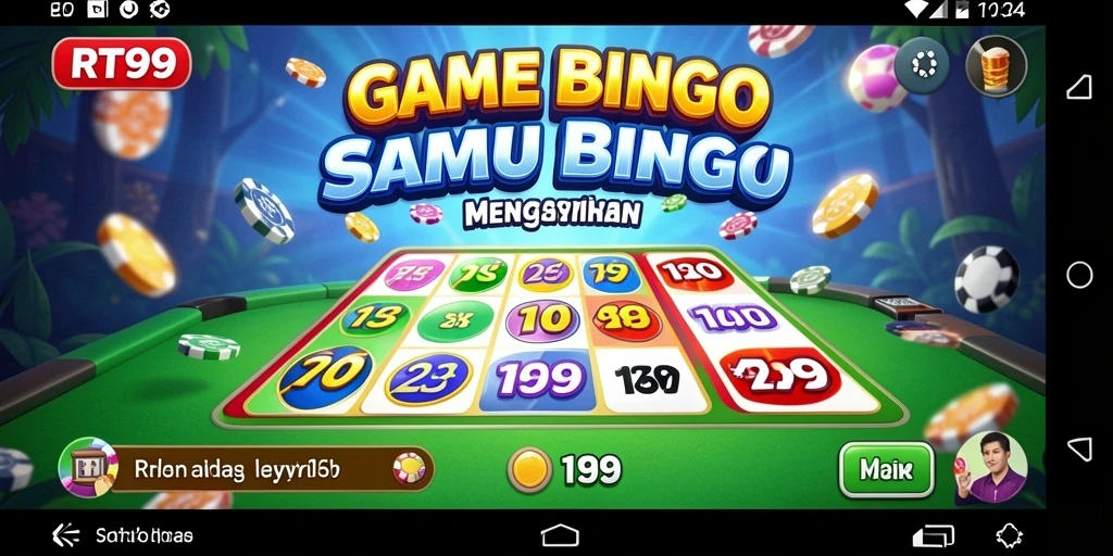 Screenshot gameplay RT99 yang menunjukkan keseruan permainan Bingo.