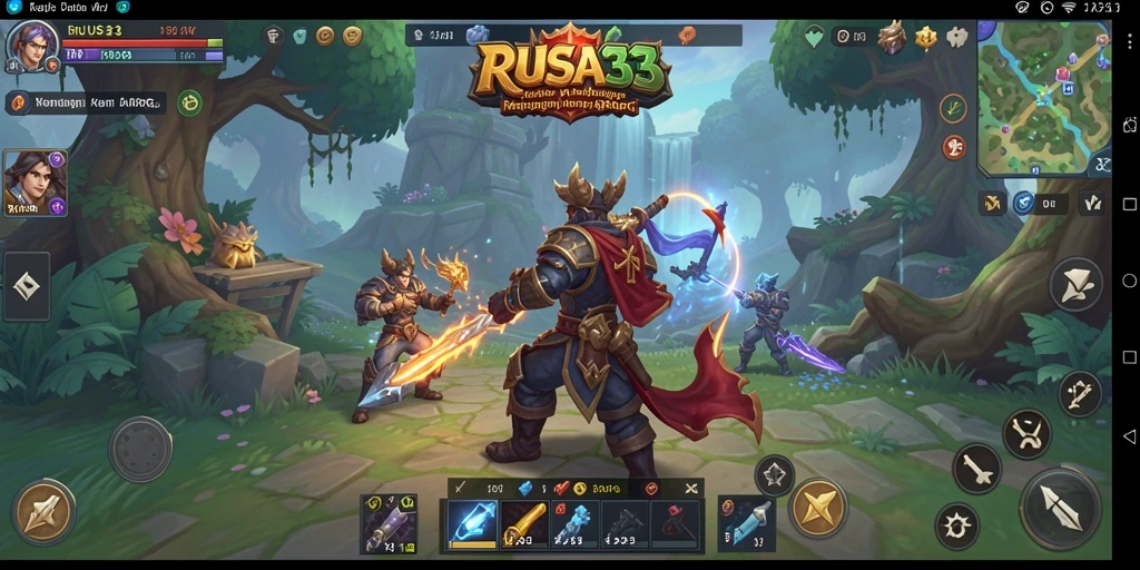 Tampilan gameplay RUSA33 yang menampilkan pertarungan epik dalam dunia ARPG.