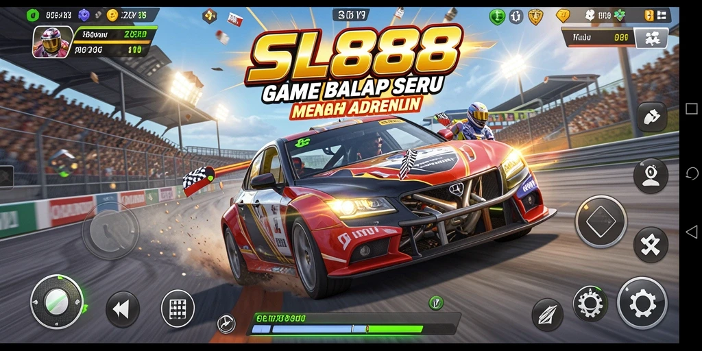 Tampilan gameplay balap yang mendebarkan di SL888.