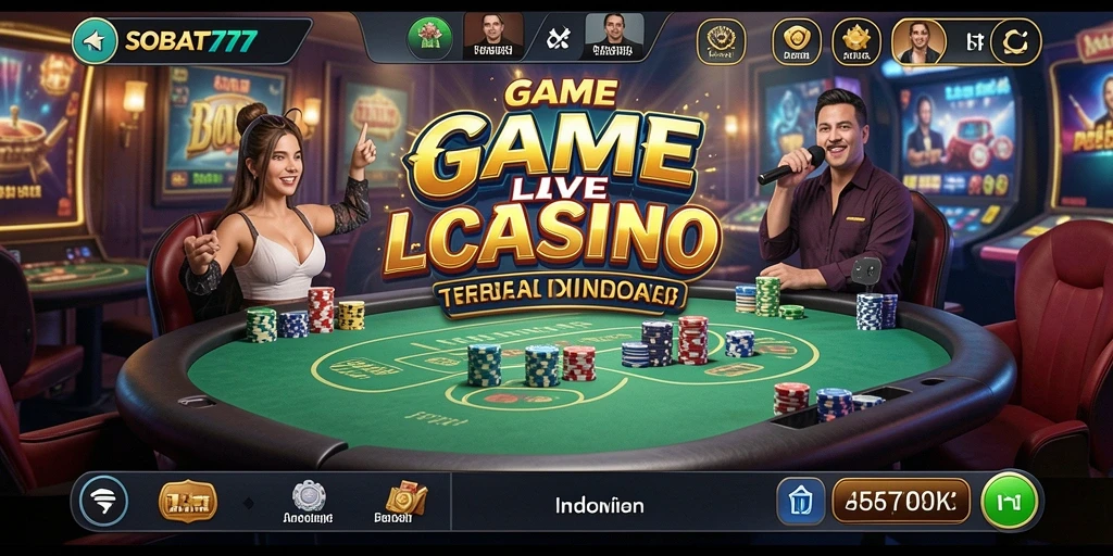 Tampilan gameplay Live Casino di SOBAT777 yang menyenangkan dan interaktif.