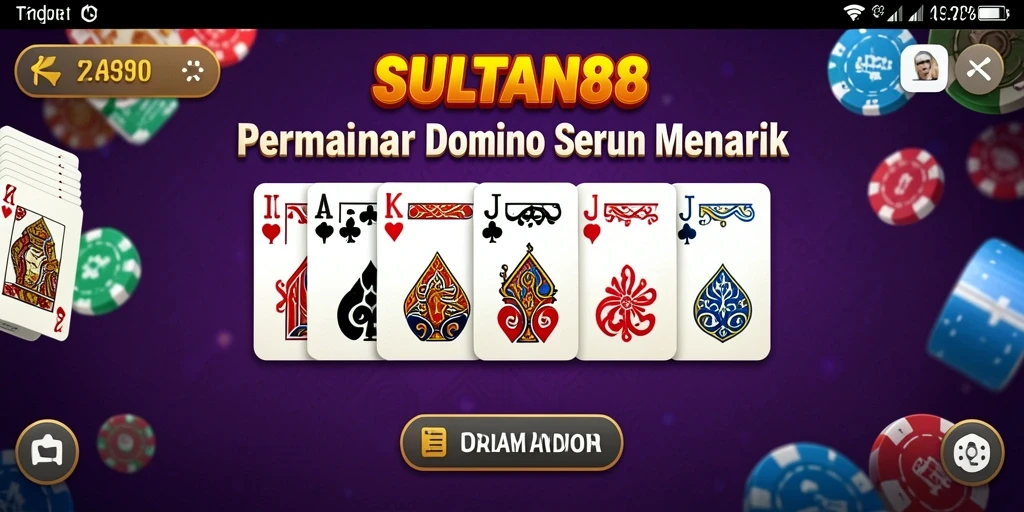 Screenshot utama SULTAN88 menampilkan aksi seru permainan Domino.