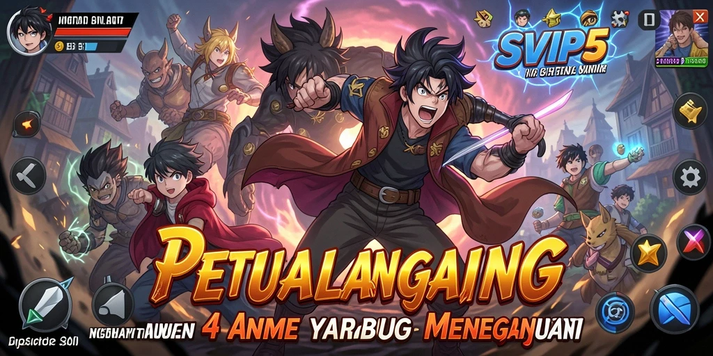 Tampilan gameplay seru dalam SVIP5 dengan karakter anime ikonik.