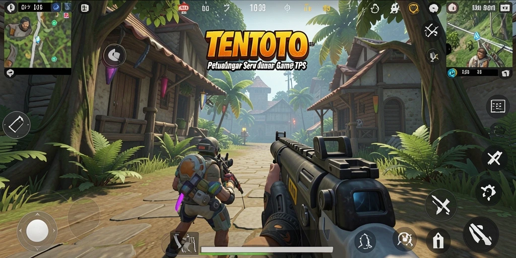 Tampilan gameplay TENTOTO yang penuh aksi dan strategi.