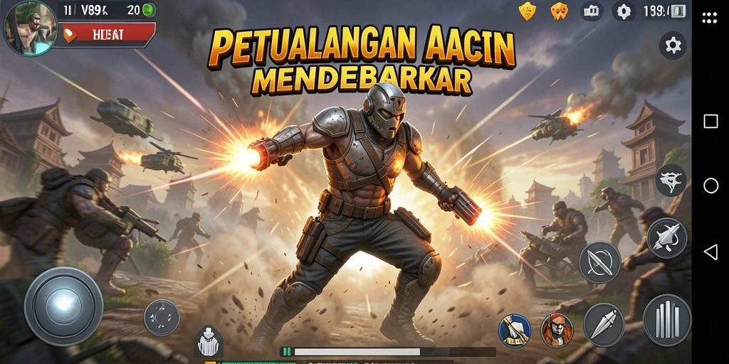 Tangkapan layar gameplay V89 dalam aksi penuh semangat.