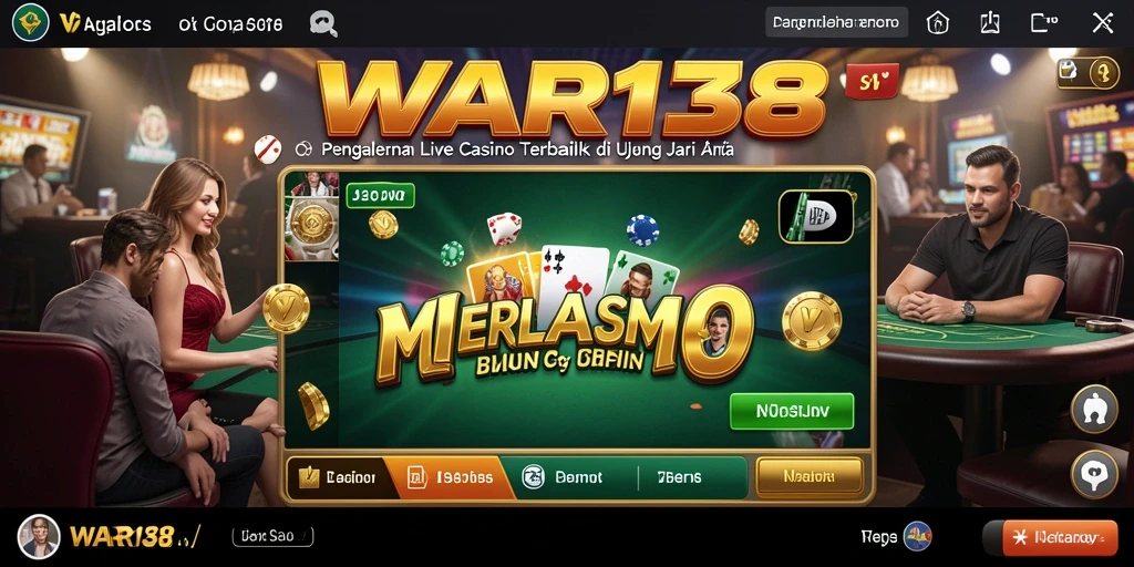Tampilan gameplay WAR138 yang mendebarkan di Live Casino.