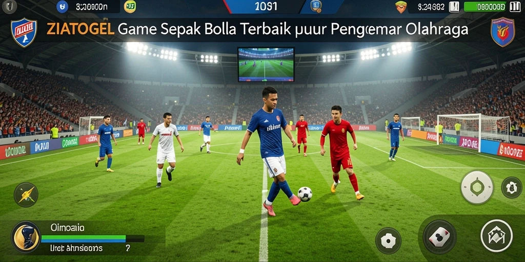 Tangkapan layar utama ZIATOGEL menampilkan aksi permainan sepak bola yang mendebarkan.